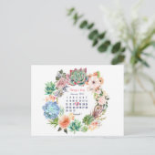 Cartes Pour Fêtes Annuelles Personnalisé Engagé -mariage date 18 de 31 (Debout devant)