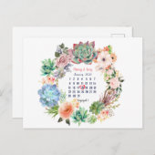 Cartes Pour Fêtes Annuelles Personnalisé Engagé -mariage date 18 de 31 (Devant / Derrière)