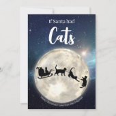 Cartes Pour Fêtes Annuelles Personnalisé Funny Chat noir Père Noël Noël (Devant)