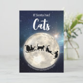 Cartes Pour Fêtes Annuelles Personnalisé Funny Chat noir Père Noël Noël (Debout devant)