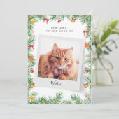 Cartes Pour Fêtes Annuelles Personnalisé Funny Pet Chat Cher Père Noël Noël (Debout devant)