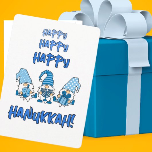 Cartes Pour Fêtes Annuelles Personnalisé Happy Hanoukka Holiday Gnome