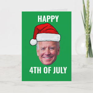 Cartes Pour Fêtes Annuelles Personnalisé Joyeux 4 juillet Joe Biden Noël