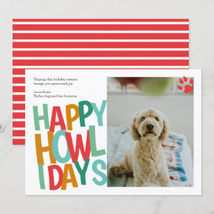 Cartes Pour Fêtes Annuelles Personnalisé Joyeux Howlidays Chig Christmas