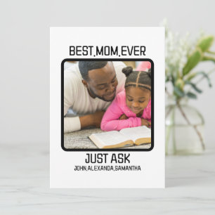 Cartes Pour Fêtes Annuelles Personnalisé Meilleure Maman Jamais Poser Juste En