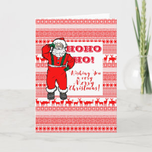 Cartes Pour Fêtes Annuelles Personnalisé MERRY NOËL SAISON PÈRE NOËL SAISON