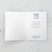 Cartes Pour Fêtes Annuelles Personnalisé Noël Grand Héron Bleu Écriture Oiseau (Intérieur)