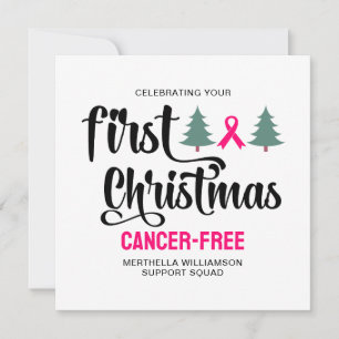 Cartes Pour Fêtes Annuelles Personnalisé PREMIER NOËL Cancer du sein Gratuit