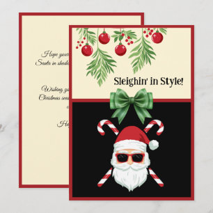 Cartes Pour Fêtes Annuelles Personnalisé "Sleighin' in Style!" Salutation de N