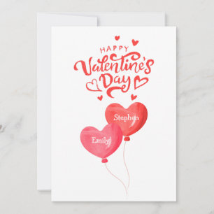 Cartes Pour Fêtes Annuelles Personnalisé Valentine's Day Love Hearts sur mesur