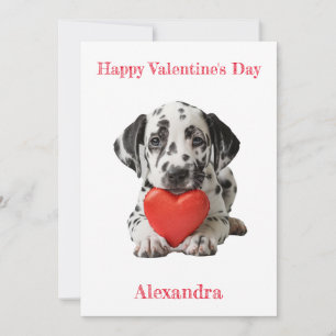 Cartes Pour Fêtes Annuelles Personnaliser Dalmatie Chiot Valentine