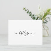 Cartes Pour Fêtes Annuelles Personnaliser le nom et le message du script, blan (Debout devant)