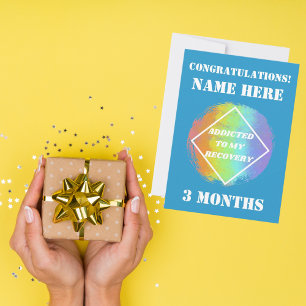 Cartes Pour Fêtes Annuelles Personnaliser Nom/Jalon En dépendant de mon rétabl