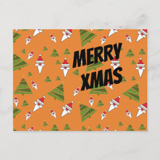 Cartes Pour Fêtes Annuelles Personnaliser Père Noël et sapin de Noël