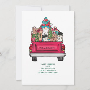 Cartes Pour Fêtes Annuelles Personnaliser Père Noël Noël Cookie Truck Noël