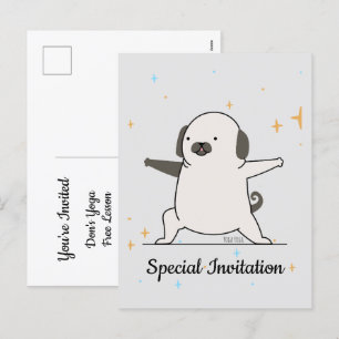 Cartes Pour Fêtes Annuelles Personnalisez Cute Yoga Dog Pour Chien & Yoga Love