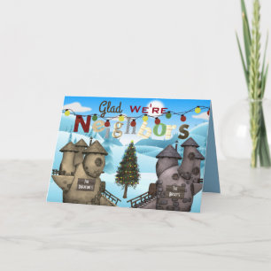 Cartes Pour Fêtes Annuelles Personnalisez les maisons "heureux que nous sommes
