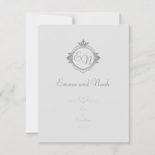Cartes Pour Fêtes Annuelles Personnalisez les noms, initiales et phrase Amour