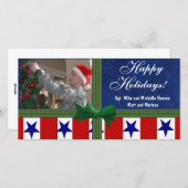 Cartes Pour Fêtes Annuelles Personnalité patriotique militaire de Noël (Devant / Derrière)