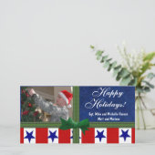 Cartes Pour Fêtes Annuelles Personnalité patriotique militaire de Noël (Debout devant)