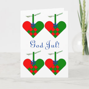 Cartes Pour Fêtes Annuelles Personnalité scandinave de Christmas Hearts