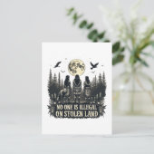 Cartes Pour Fêtes Annuelles Personne N'Est Illégal Sur Les Terres Volées Améri (Debout devant)