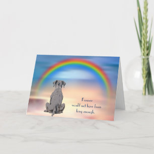Cartes Pour Fêtes Annuelles Perte de Grey Staffordshire Terrier Rainbow
