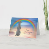 Cartes Pour Fêtes Annuelles Perte de Greyhound Dog Rainbow Sympathy Card (Devant)