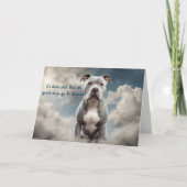 Cartes Pour Fêtes Annuelles Perte de gris Pitbull Chien Ciel Sympathie (Devant)