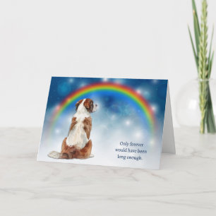 Cartes Pour Fêtes Annuelles Perte de la lumière nocturne du chien Saint-Bernar