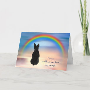 Cartes Pour Fêtes Annuelles Perte de Rat Noir Terrier Chien Rainbow Sympathy