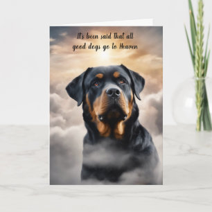 Cartes Pour Fêtes Annuelles Perte de Rottweiler Chien Ciel Sympathie