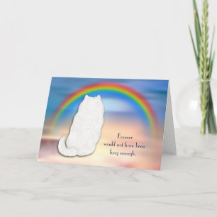 Cartes Pour Fêtes Annuelles Perte de Samoyed Chien Rainbow Sympathy Card