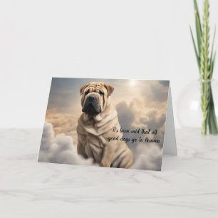 Cartes Pour Fêtes Annuelles Perte de Shar-Pei Chien Le Ciel Sympathie