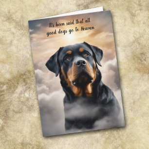 Cartes Pour Fêtes Annuelles Perte de sympathie pour le chien Rottweiler Heaven