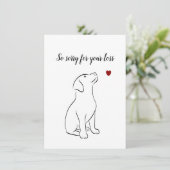 Cartes Pour Fêtes Annuelles Pet perte sympathie (Debout devant)