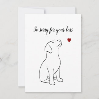 Cartes Pour Fêtes Annuelles Pet perte sympathie