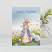 Cartes Pour Fêtes Annuelles Peter le lapin de Pâques Joyeux Pâques (Debout devant)