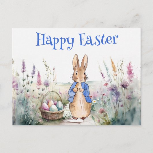 Cartes Pour Fêtes Annuelles Peter le lapin Joyeux Pâques (Devant)