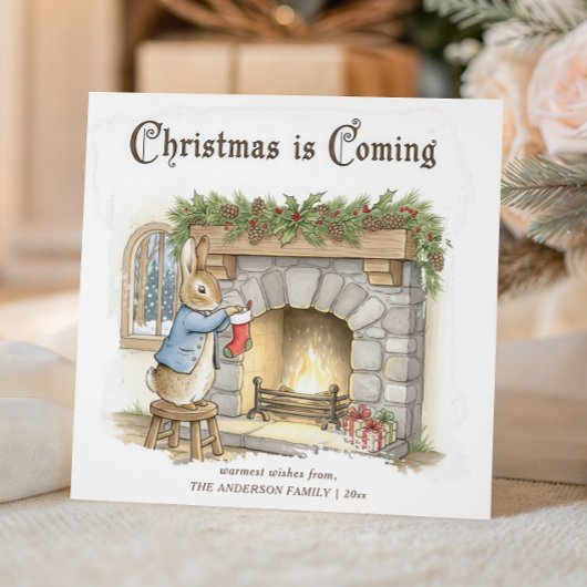 Cartes Pour Fêtes Annuelles Peter Rabbit Cozy Christmas