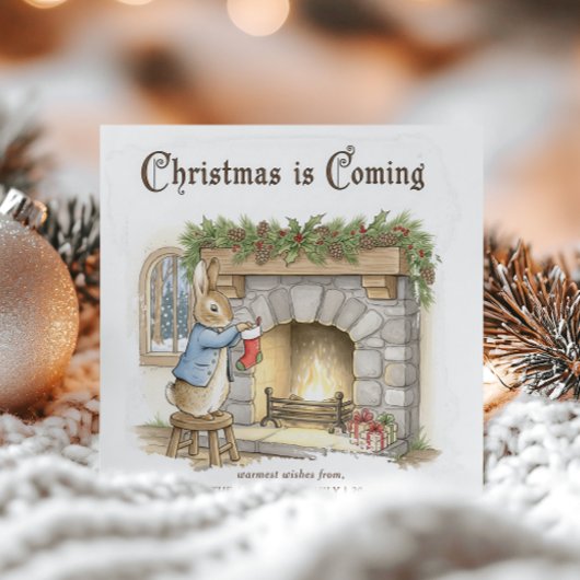 Cartes Pour Fêtes Annuelles Peter Rabbit Cozy Christmas