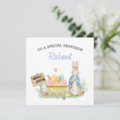 Cartes Pour Fêtes Annuelles Peter Rabbit Joyeux petit-fils de Pâques (Debout devant)