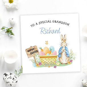 Cartes Pour Fêtes Annuelles Peter Rabbit Joyeux petit-fils de Pâques