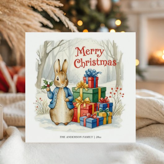 Cartes Pour Fêtes Annuelles Peter Rabbit Merry Christmas