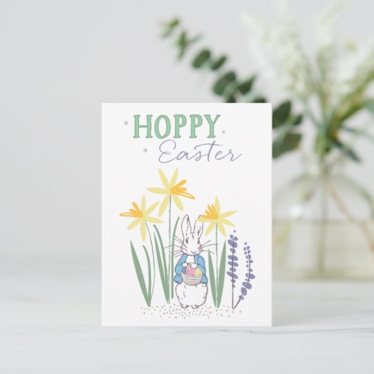 Cartes Pour Fêtes Annuelles Peter Rabbit | Pâques chanceux (Debout devant)