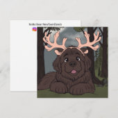 Cartes Pour Fêtes Annuelles Petit Aide du Père Noël  (Devant / Derrière)