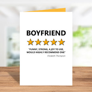 Cartes Pour Fêtes Annuelles Petit ami 5 étoiles Funny Saint-Valentin
