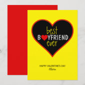 Cartes Pour Fêtes Annuelles Petit ami Saint Valentin (Devant / Derrière)