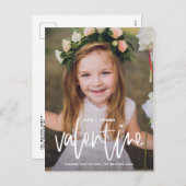 Cartes Pour Fêtes Annuelles Petit Amusant Saint Valentin Main Lettré Photo (Devant / Derrière)