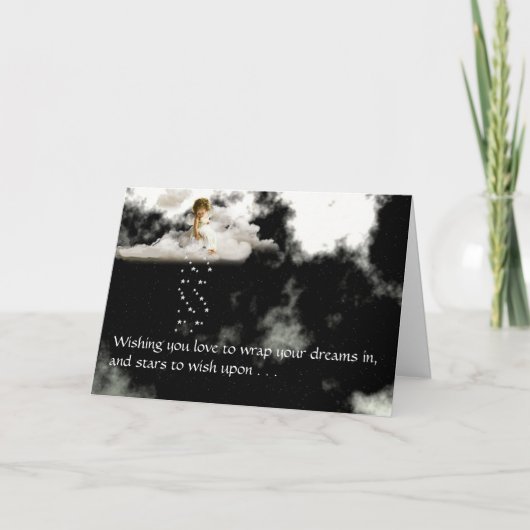 Cartes Pour Fêtes Annuelles Petit Ange sur un Cloud Valentine (Devant)